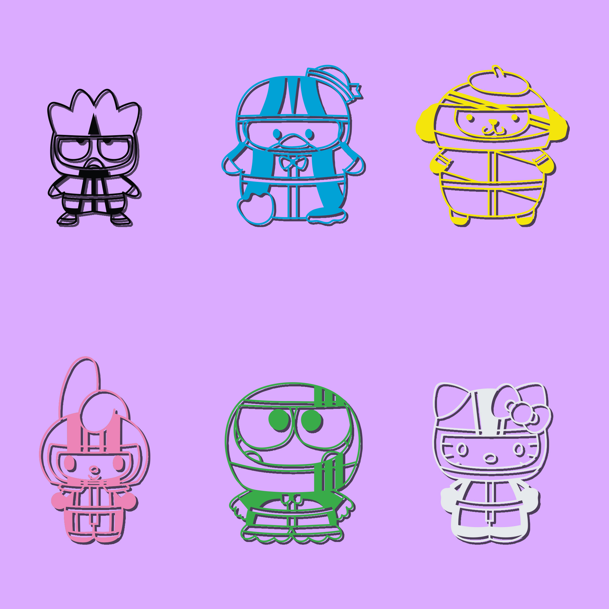 Hello Kitty and Friends Tokyo Speed Racer Decals